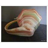 Blown Glass Swan 8" Bowl