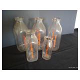 (5) Bridgeman Milk Glasses