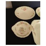 Misc. China Bowls w/ Matching Hollyhock Chatham Plates & Platter