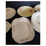 Misc. China Bowls w/ Matching Hollyhock Chatham Plates & Platter