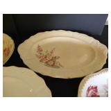 Misc. China Bowls w/ Matching Hollyhock Chatham Plates & Platter