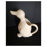 Vintage White Duck 10" Pitcher Marked USA