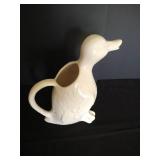 Vintage White Duck 10" Pitcher Marked USA