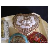 Vintage Trinket Boxes on Platter