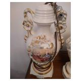 1940s George & Martha Washington Lamps & 1950s Victorian Colonial Lamp