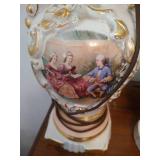 1940s George & Martha Washington Lamps & 1950s Victorian Colonial Lamp