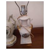 1940s George & Martha Washington Lamps & 1950s Victorian Colonial Lamp
