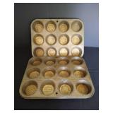 (2) 12 Cup Ekco Ovenex Muffin Pans