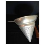 Aluminum Colander w/ Wooden Pestles