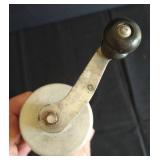 Hand Crank Aluminum Cookie Press w/ 4 Shape Discs & Wooden Handle