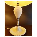 (2) Hobnail Milk Glass Lamps