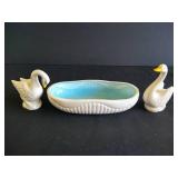 Vintage Japanese Swans & Small Dish