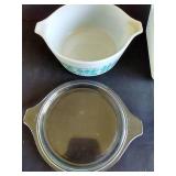 (2) Amish Butter Print Pyrex Dishes