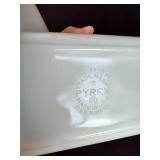(2) Amish Butter Print Pyrex Dishes