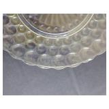 (2) Anchor Hocking Blue Depression Glass Bubble Plates