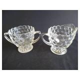 Anchor Hocking Bubble Glass Pieces - Sugar, Cream, Bowls
