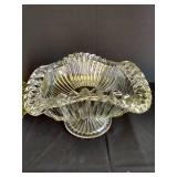 Early American Pattern Glass Fruit Bowl & Cut Glass Bowl