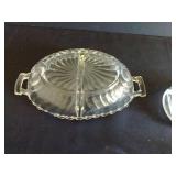 Divided Glass Dishes & Glass Butter Dish