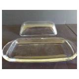 Divided Glass Dishes & Glass Butter Dish