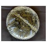 Divided Glass Dishes & Glass Butter Dish