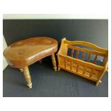 Foot Stool w/ Magazine Holder