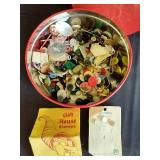 Vintage Tin of Buttons