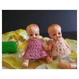 Tiny Vintage Dolls w/ Handwrtten Note