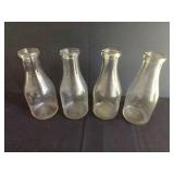 Quart Milk Bottles, One w/ Pink Sheen
