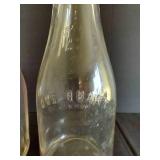 Quart Milk Bottles, One w/ Pink Sheen