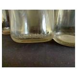 Quart Milk Bottles, One w/ Pink Sheen