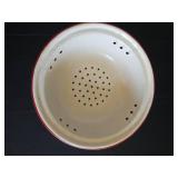 Vintage Enamelware- Dipper, Colander, Bowls