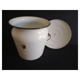 Vintage Enamelware Chamber Pot