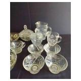 Anchor Hocking "Star of David" Bowls, Platters, Tea Cups & Candy Dish