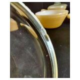 Vintage Fire King Pearlized Yellow Soup Bowls w/ Lids