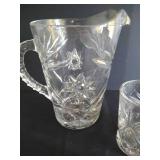 Anchor Hocking "Star of David" Pitcher & 12 Glasses