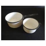 (4) Black & White Enamelware Pieces