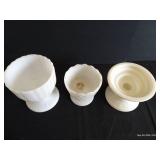 Various Milk Glass Pedestal Bowls