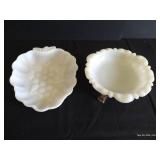 Various Milk Glass Pedestal Bowls