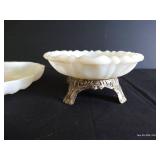 Various Milk Glass Pedestal Bowls