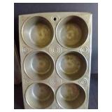 Vintage Bake King 6- Cup Muffin Tin & Pan