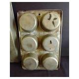 Vintage Bake King 6- Cup Muffin Tin & Pan