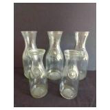 (5) Glass Milk Pitchers