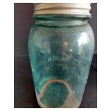 Vintage Aqua Atlas Jars w/ Bubbles & Various Older Designs