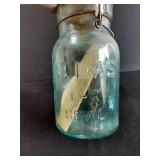 Vintage Aqua Atlas Jars w/ Bubbles & Various Older Designs