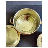 Copper Kettles & Double Boiler w/ Ceramic Insert