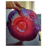 Indiana Heirloom Ruby Sunset Footed Platter