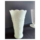 Various Vases: Milk Glass, Crystal, Glass, Etc.