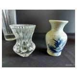 Various Vases: Milk Glass, Crystal, Glass, Etc.