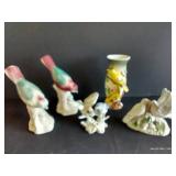 Vintage Unmarked "Royal Copley" Style Birds & Vase