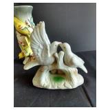 Vintage Unmarked "Royal Copley" Style Birds & Vase